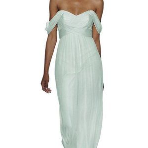 Amsale Mint Green Chiffon Bridesmaid Dress (Size 2)
